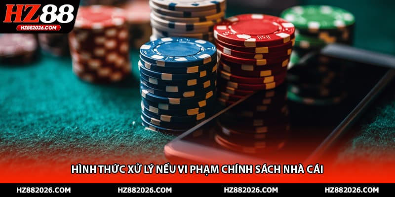 Hình thức xử lý nếu vi phạm chính sách nhà cái